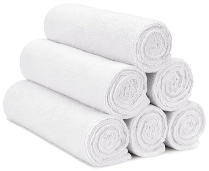 S&T INC. Microfiber Gym Towels, Yoga Towel for Home and Gym Bag, 16 Inch x 27 Inch, 6 Pack - color: White