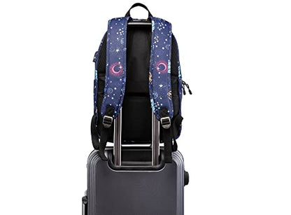 Kinmac Water Resistant Laptop Backpack with USB Charging Port for Laptop Up to 15.6 Inch (Space) - color: Space