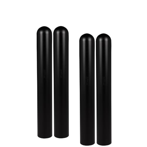 BollardGard 8" x 72" 4-Pack Round Top Bollard Cover- Innoplast (Black No Tape) - color: Black No Tape, size: 4-Pack