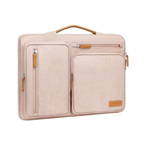 MOSISO 360 Protective Laptop Case 15 inch, 15 inch Laptop Sleeve Compatible with MacBook Air M4 M3 M2 2025 2024 2023, Dell XPS Plus, Side Open Carrying Case with 4 Zipper Pockets&Handle, Khaki - color: Khaki, size: 15 inch