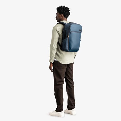 Halfday Roamer All-in-One Travel Backpack: 15” Laptop Compartment, Built-In Shoe/Laundry Pouch (Magnetic Sternum Strap, Padded Shoulder Support), Weekend & Business Trip Carry-on Bag, Marine - color: Marine