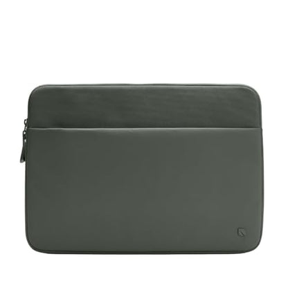 Incase A.R.C. Sleeve with ReSpun Recycled Polyester - 15 inch and 16 inch MacBook/Laptop & iPad/Tablet Case - Cushioned Faux Fur Lining, External Zippered Slip Pocket - Smoked Ivy - color: Smoked Ivy