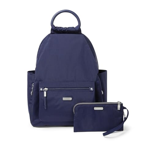 Baggallini Womens With Rfid Phone Wristlet All Day Backpack, Navy, One Size US - color: Navy