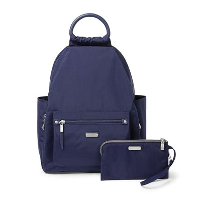 Baggallini Womens With Rfid Phone Wristlet All Day Backpack, Navy, One Size US - color: Navy