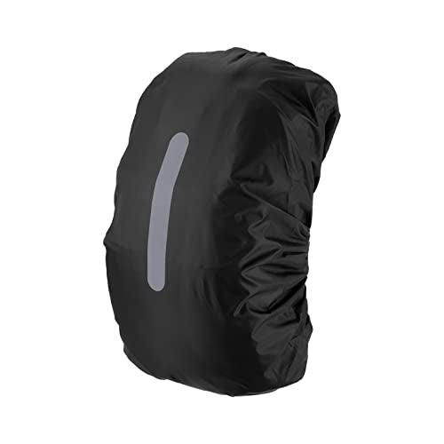 PATIKIL Waterproof Backpack Rain Cover, Non-Slip Backpack Cover with Vertical Reflective Strap Stay Dry for Hiking, Camping, Hunting - color: Black, size: X-Small