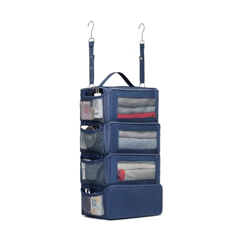 Suitcase Organizer Travel Bags Organizer for Luggage Compression Hanging Packing Cubes for Travel Carry on Closet (Bag Only) - color: Dark Blue, size: Small