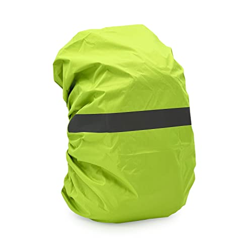 Jaegvida Waterproof Backpack Rain Cover 30L-100L Reflective & Non-Reflective Lightweight Durable Hiking Camping Bike Rain Shield - color: Light Green-Reflective Strip, size: 60-70L