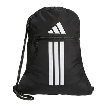 adidas Alliance Sackpack – Drawstring Backpack for Sports, Small Gym Bag, Black/3, OSFA - color: Black/3