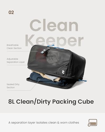 tomtoc 3 Set Packing Cubes for Travel Essentials, Odor-Resistant Compression Expandable Packing Cubes, Lightweight Travel Bag Pouch, Luggage Organizers Accessories for Backpack & Suitcase - size: Packing Cubes 3 Pack