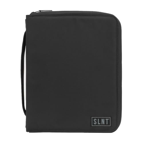 SLNT Essentials Tech Organizer with Faraday Tablet Sleeve & RFID-blocking Pocket - Signal-shielding Storage Case for Tablet & Accessories, Passport, Credit Cards - Lockable D-ring, Water-resistant - style: Tablet Organizer