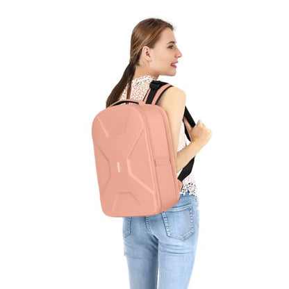 MOSISO Camera Backpack, DSLR/SLR/Mirrorless Photography Camera Bag 15-16 inch Waterproof Hardshell Case with Tripod Holder&Laptop Compartment Compatible with Canon/Nikon/Sony, Salmon Pink - color: Salmon Pink
