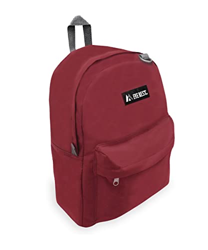Everest Classic Backpack, Burgundy, One Size,2045CR-BURG - color: Burgundy, size: One Size
