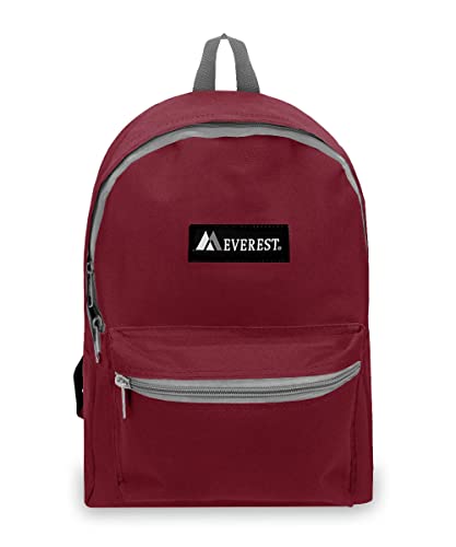 Everest 1045K Basic Backpack, 15", Burgundy - color: Burgundy