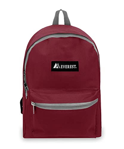 Everest 1045K Basic Backpack, 15", Burgundy - color: Burgundy