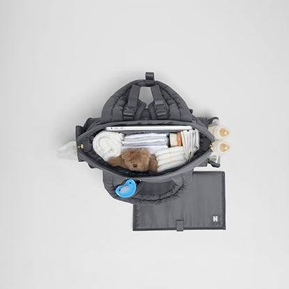 HUGGIES unisex-adult Cozy Hugpack Tote Diaper Bag - color: Black Quilted