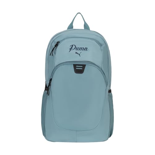 PUMA Women's Poppy Backpack in Memory Cloth with Laptop Sleeve, Luggage Strap & Water Bottle Pockets, Baltic Sea/Blue Jewel, One Size - color: Baltic Sea/Blue Jewel, style: Poppy Backpack in Memory Cloth With Laptop Sleeve, Luggage Strap & Water Bottle Po