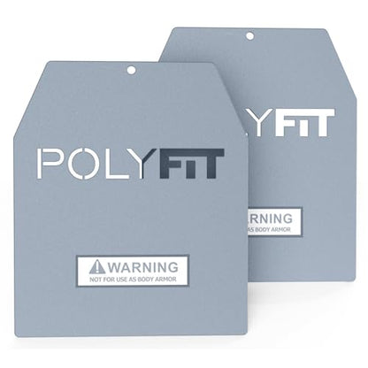 POLYFIT Weight Vest Plates - Weighted Plates for Strength Training Weight Vests - 4lb, 6lb, 9lb, 14lb, 19lb Pairs - color: 19 LB (Gray) Pair