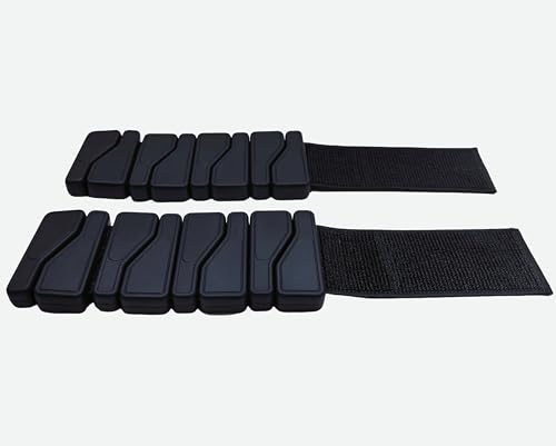 Adjustable Wrist & Ankle Bangles Set | 2 lbs for Man and Woman (1lb Each Arm/Leg Weight) for Home Fitness, Jogging, Yoga, Swimming, Pilates, Cycling & Toning - color: Black
