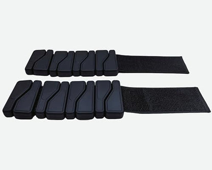 Adjustable Wrist & Ankle Bangles Set | 2 lbs for Man and Woman (1lb Each Arm/Leg Weight) for Home Fitness, Jogging, Yoga, Swimming, Pilates, Cycling & Toning - color: Black
