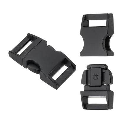 PATIKIL Quick Side Release Buckle, Metal Buckles Replacement No Sewing Snaps Clips Clasps - color: Black, size: 1 Inch