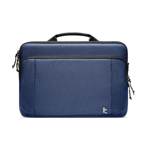 tomtoc 360° Protective Laptop Case for 14-inch MacBook Pro M5 Pro/Max (2026) A3426 A3427 A3434, M4/M3/M2/M1 A3112 A3401 A3185, Water-Resistant Laptop Sleeve with CornerArmor, Fits 13.8" Surface Laptop - color: Navy Blue, size: 14-inch for New MacBook Pro