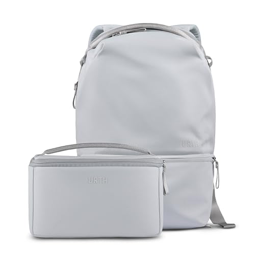 Urth Arkose 20L Modular Backpack + 3.7L Camera Insert - Water Resistant, Anti-Theft, Recycled Bag for DSLR/SLR/Mirrorless, 13-16 Inch Laptop in Ash Grey - color: Ash Grey