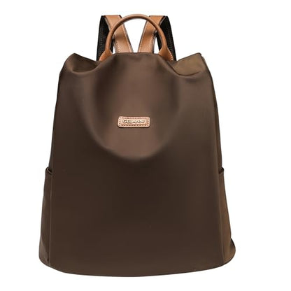 Women's Backpack Purse Nylon Anti-theft Casual Water Resistant Lightweight Small Shoulder Bags 2026 for Travle Cute Fashion Camping Bag for Work Daily Going Out Dackpack Ladies Chocolate - color: Chocolate