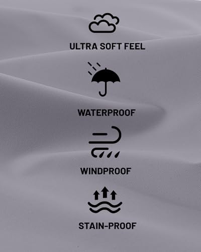 Rain Jacket Women with Hooded Waterproof Lightweight Packable Long Raincoat Poncho for Men Adults - color: Grey, size: Medium