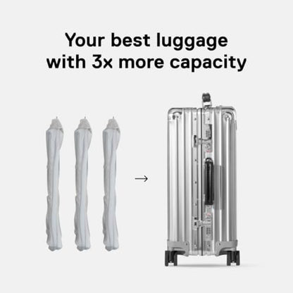 Ekster Travel Pack Vacuum Kit - Travel Vacuum Bags with Pump - Odor & Waterproof Anti-Rip Nylon Compression Bags - Space Saver Vacuum Storage Bags - Wireless Vacuum Pump for 15+ Items - 2 Pack - size: Vacuum Travel Kit - 2 Pack