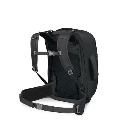 Osprey Fairview 55L Women's Travel Backpack - Carry On Bag with Personal Item Sized Detachable Daypack, Black, Extended Fit - color: Black, style: 55l - Extended Fit