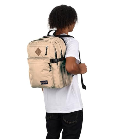 JanSport Main Campus Backpack - Travel or Work Backpack with 15-Inch Laptop Sleeve and Dual Water Bottle Pockets, Travertine - color: Travertine