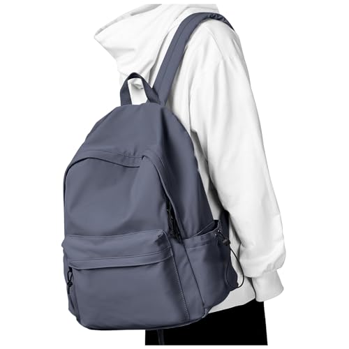 Middle School Backpack For Men Women Simple Backpack For College Students Aesthetic High School Bag Waterproof Bookbag For Teens Girls Boys（Blue Purple） - color: A6-blue Purple