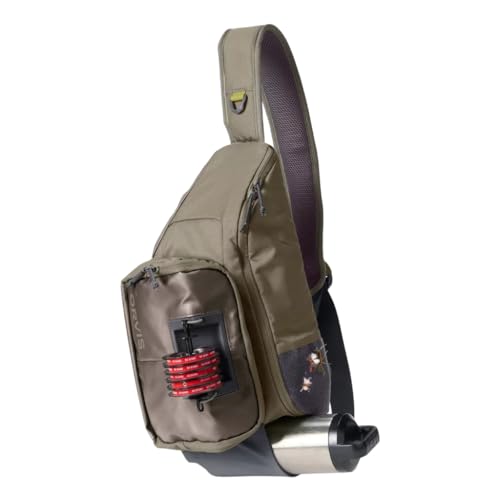 Orvis Fly Fishing Sling Pack - 100% Recycled CORDURA with 11L Storage, Tippet Whippet, Water Bottle Pocket & Left-Shoulder Design, Dusty Olive - OS - color: Dusty Olive