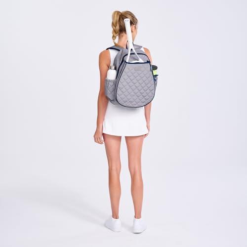 Ame & Lulu Game On Tennis Backpack - Contains Padded & Adjustable Straps - Two Exterior Water Bottle Pockets - color: Windsor