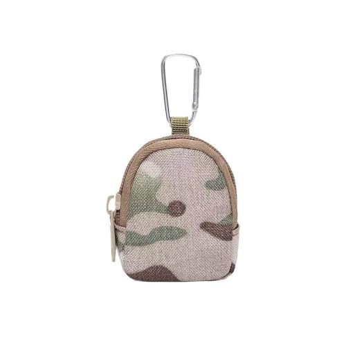 AIBFRID 4Pcs Mini Backpack Keychain,Cute Cosmetic Bag for Women, Makeup Bag Key Pocket Lipstick Bag Card Holder Data Cable Organizer Zipper Pouch (tactical keychain pouch) - color: tactical keychain pouch