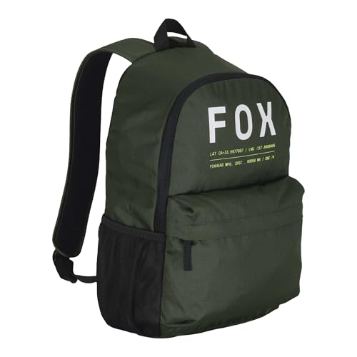 Fox Racing Clean Up Backpack, Slim Everyday School & Street Bag with Laptop Sleeve, Water Bottle Pocket & Adjustable Straps, Dark Sage Green - color: Dark Sage Green