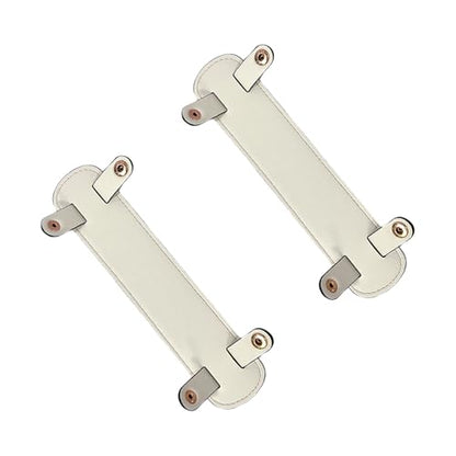 2 Pack Leather Purse Shoulder Strap Pads for Pressure Relief, Detachable Bag Handle Wrap Cover - color: Beige
