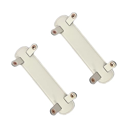 2 Pack Leather Purse Shoulder Strap Pads for Pressure Relief, Detachable Bag Handle Wrap Cover - color: Beige