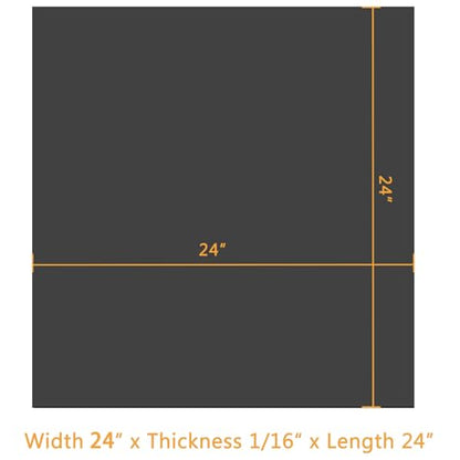 HooTown Solid Rubber Sheets Strips, 24” Wide x 1/16" Thick x 24” Long Neoprene Rubber Rolls Perfect for DIY Gasket Material, Sealing, Liner, Shield, Padding, Mat for Weather Stripping, No Adhesive - size: 24” Wide x 24” Long, style: 1/16" Thick