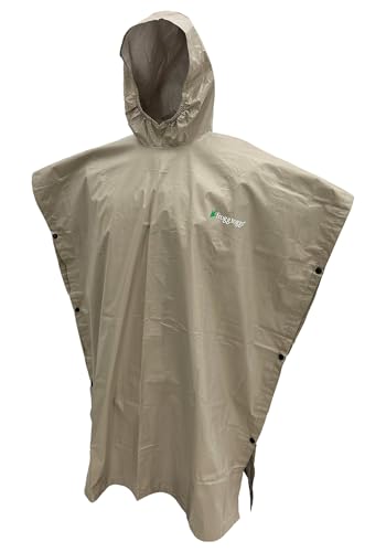 FROGG TOGGS Ultra-lite2 Waterproof, Breathable Rain Poncho, Adult and Youth Sizes - color: Khaki, style: Youth
