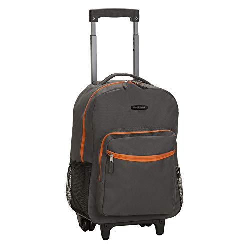 Rockland Double Handle 17" Rolling Backpack, Charcoal - color: CHARCOAL, size: One Size