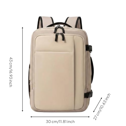 Gralara Travel Backpack with Shoe Compartment Multi-Function Large Capacity Travel Bag Tear-Resistant for Weekend Trip, Beige, Khaki - color: Khaki