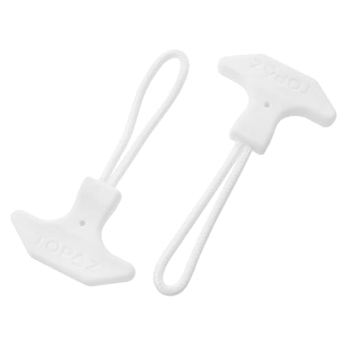 AYLIFU Heavy-Duty Zipper Pull Zipper Pull Replacement Zipper Repair Kit White 2.83×1.37inch for Backpacks Luggage Refrigerated Bags Sports Equipment Handbags Jackets 6PCS