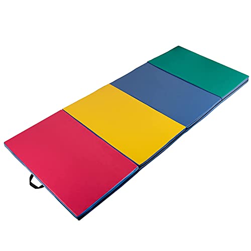 Polar Aurora 4'x10'x2 Thick Folding Gymnastics Exercise Mat Aerobics Stretching Yoga Mats - color: 4 Color