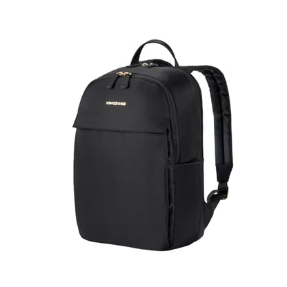 Kingsons Slim Travel Backpack With Luggage Strap,Black Business Backpack, Waterproof Nylon Commuter Bag for Work & Travel,Hiking, Red，Khaki (KS25002-Black-US-1) - color: Ks25002-black-us-1