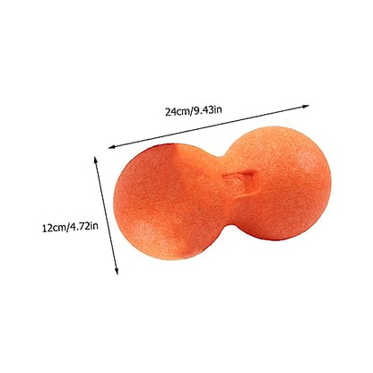 Deep Tissue Massage Ball Peanut Dual Mobility Massager for Muscle Relief and Trigger Point Therapy Orange Fitness Massage Tool for Neck Back Shoulders Feet Sciatica and Stress