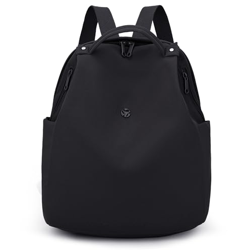 Mini Nylon Women Backpacks,Small Ladies backpacks Casual Lightweight Shopping Travel Daypack (Black) - color: Black