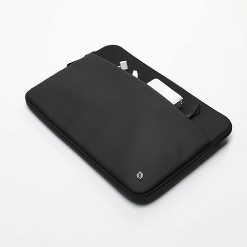 Incase A.R.C. Sleeve with ReSpun Recycled Polyester - 15 inch and 16 inch MacBook/Laptop & iPad/Tablet Case - Cushioned Faux Fur Lining, External Zippered Slip Pocket - Black - color: Black