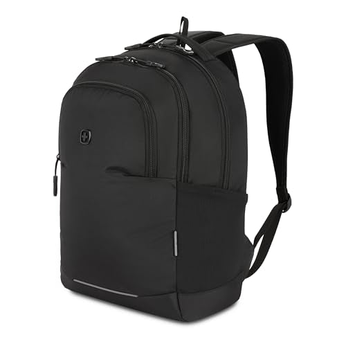 SwissGear Orientation Laptop Backpack, Black, 17"x12"x7" - color: Black, style: Orientation