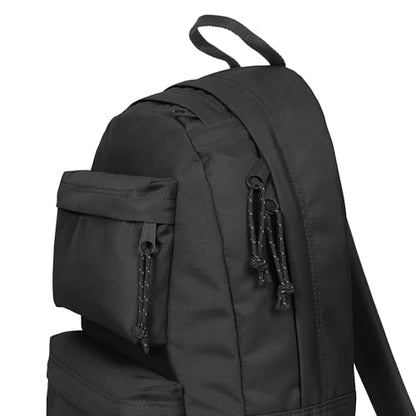 EASTPAK Padded Double – 24L Squared Backpack with Dual Front Pockets, 13” Laptop Sleeve, Bottle Holder & Padded Straps, Black - color: Black